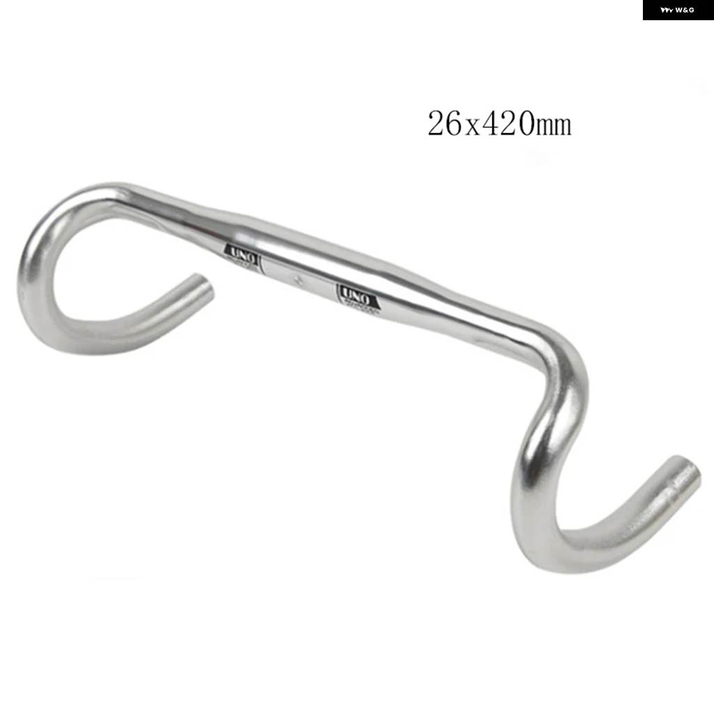 ブランド登録なし - 並行輸入品 銀輪用落っこちる 手持ち部分赤ちょうちん 26MM 31.8MM X 380MM 400MM 420MM 古典派音楽 しろがね色 MINIVELO 700C 読み込むツーリング 自動二輪車