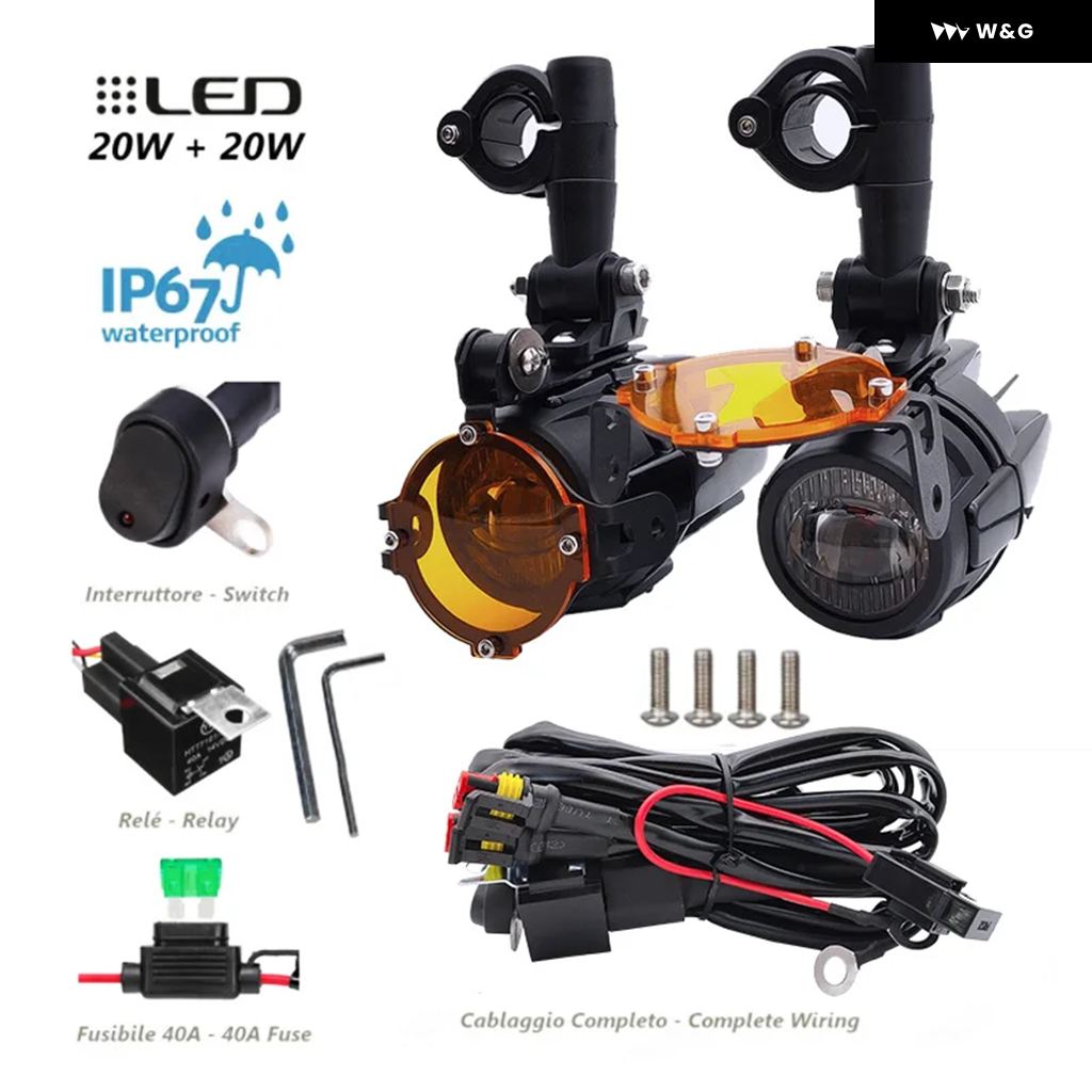 並行輸入品  2個 オートバイ バイク フォグランプ | LED スポットライト フォグランプ ヘッドライト ランニング_3