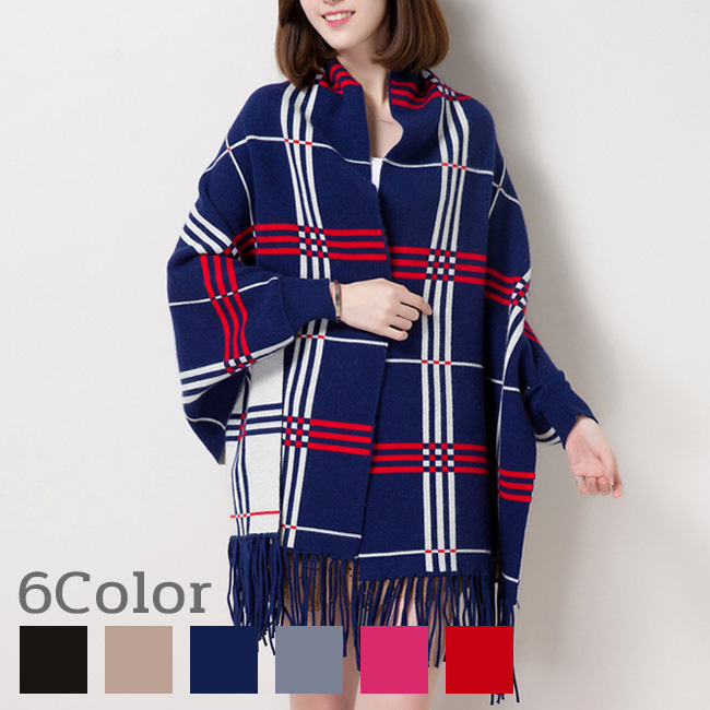 チェック柄大判ストール |  | 02