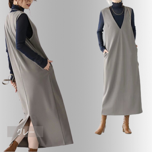 ノースリーブスリットジャンパースカート |  | 01