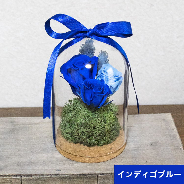 手のひらサイズの プリザーブドフラワー ドーム型 小型サイズ 瓶に入ったお花 dm771 Version02 ほこりがつきにくい |  | 11