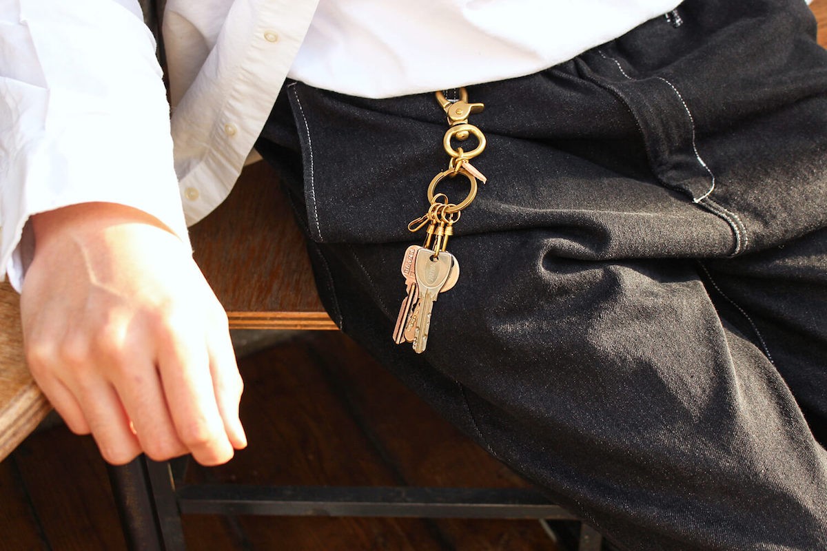 JAPAN FACTORY（ジャパンファクトリー） 真鍮 キーホルダー レバー