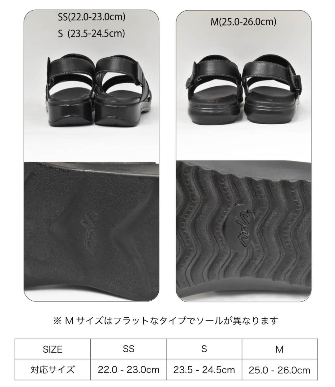【エムエムシックス】レザー サンダル マジックテープ ブラック エムエムシックス メゾンマルジェラ MM6 MAISON MARGIELA チャン