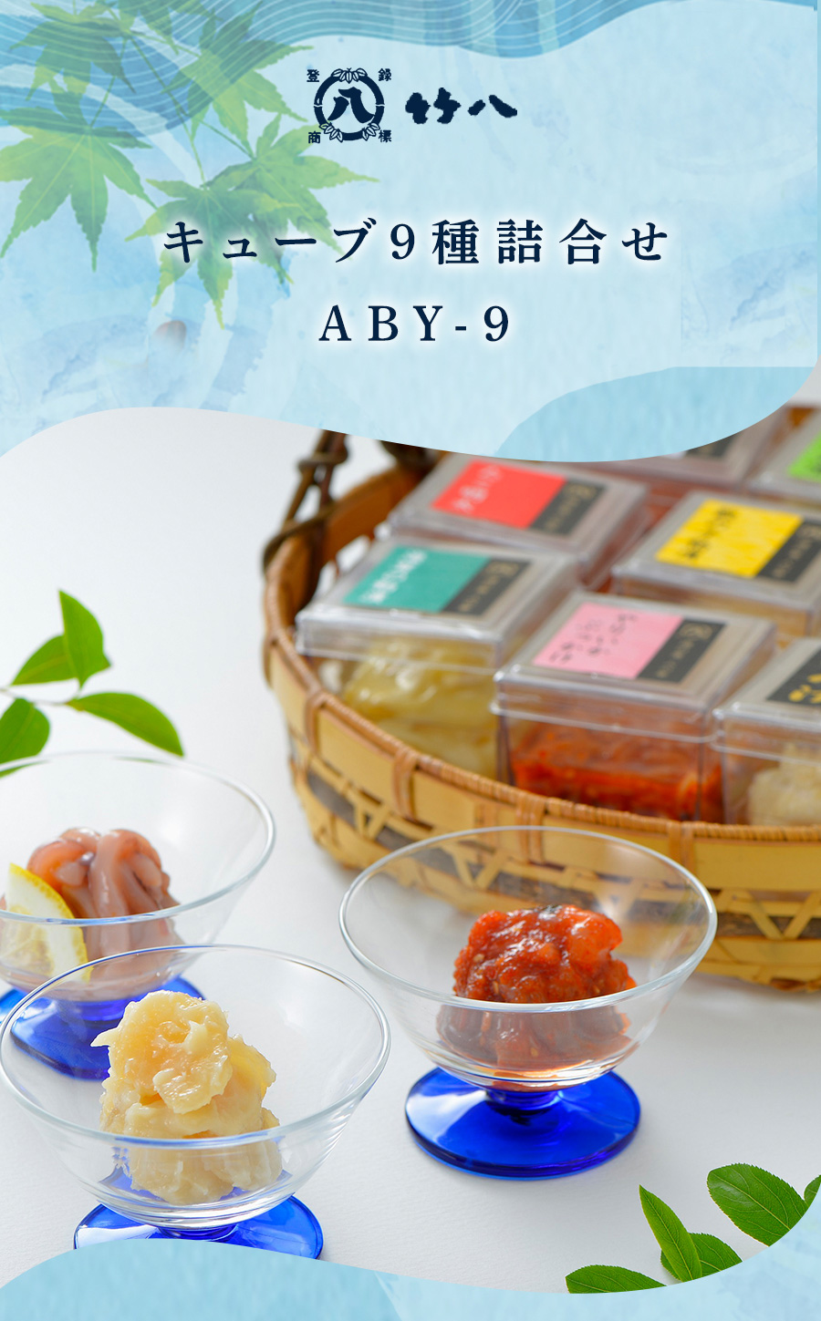 竹八 キューブ9種詰合せABY-9 送料無料 竹八漬け ご飯のお供 おつまみ