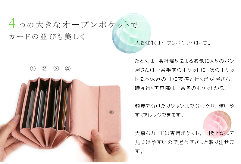 傳濱野】カードがたっぷり入る二つ折財布Litolo(リトロ) レディース