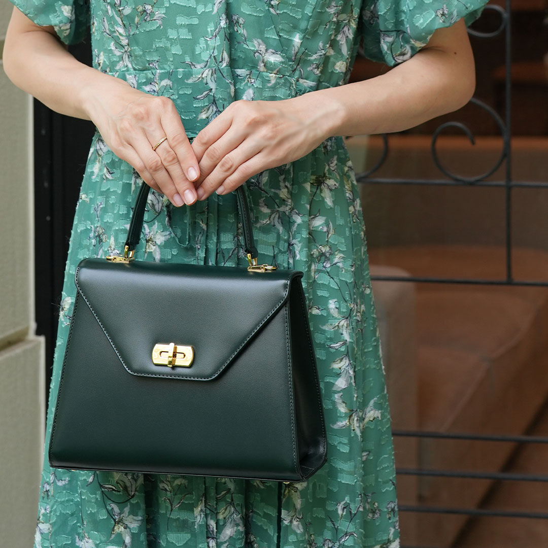 【傳濱野】きっと、100年前から美しい。Antique Collection Vol.3　ガラスワンハンドルバッグ Art Mine（アールマイン） セレモニーバッグ 卒業式 入学式 バッグ | 傳濱野 | 02