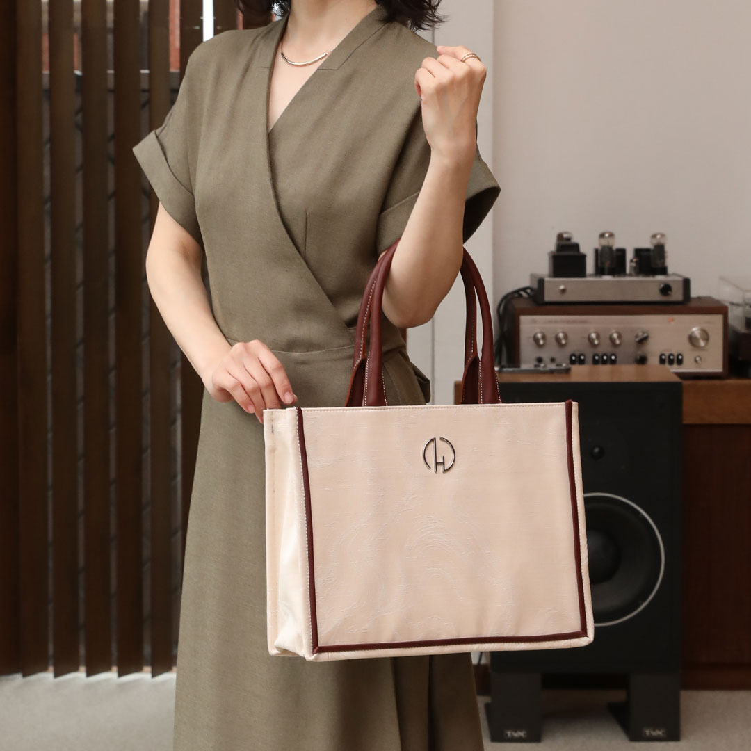 傳濱野 【傳濱野】《季節限定》春模様のニュアンスファブリックトート 