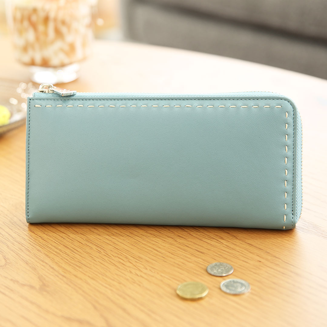 【傳濱野】触れた瞬間、指先とろけるクッションラムのL字長財布macaron wallet（マカロンウ...