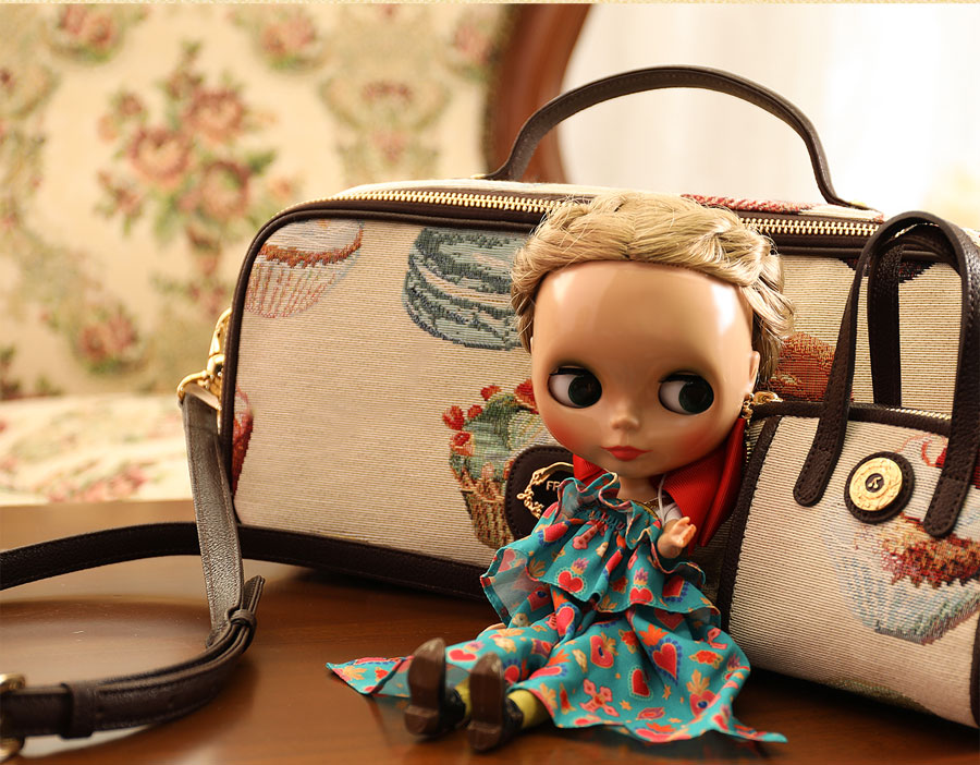 FRUTTI】ドールバッグ Tea party（ティーパーティー）ヴィンテージ生地