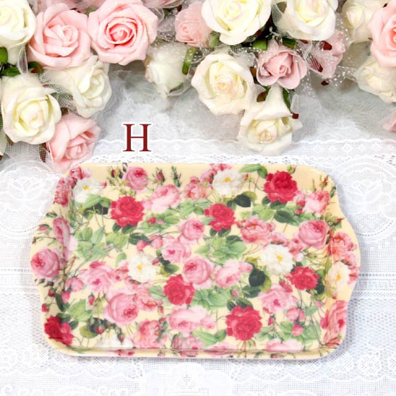 売り尽くしセール】ミニトレイ トレー ローズ食器 ローズ雑貨 バラ雑貨