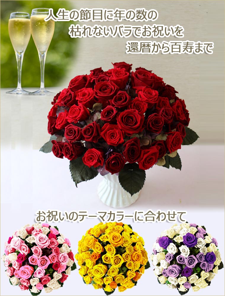 お祝いのバラ