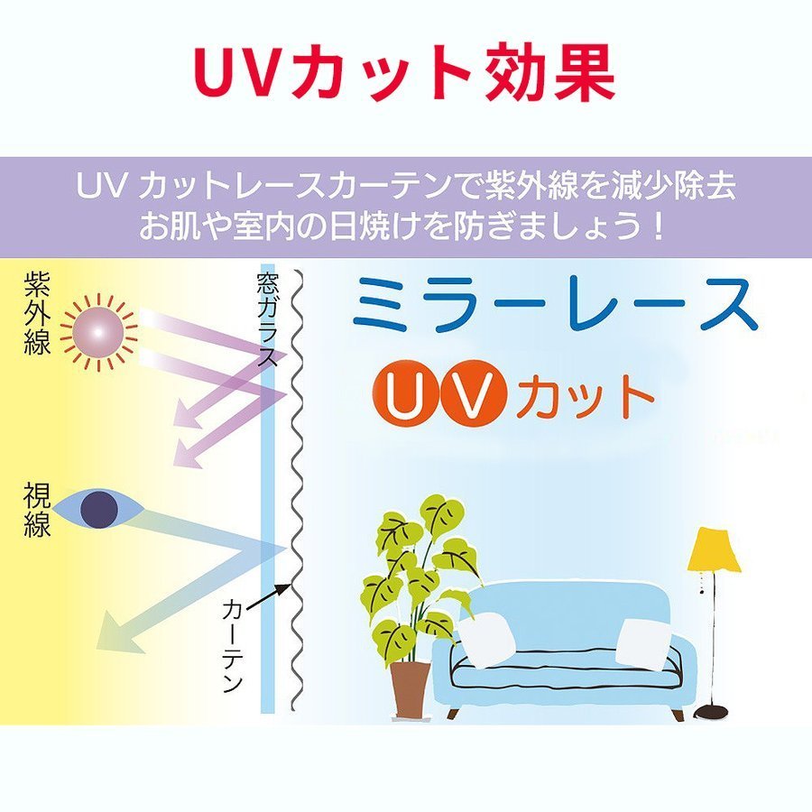 オーダークラシックレースカーテン 幅50〜100cm x丈60〜140cm ミラーレース プライバシー保護 UVカット クラシック レトロ デザイン 省エネ 洗濯機OK 日本製｜hana-curtain｜04