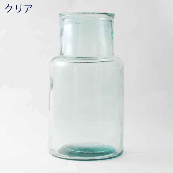 花瓶 フラワーベース おしゃれ ガラス リサイクルガラス スペイン製 ヨーロッパ製  大きい 大型 バレンシア・リサイクルガラスベース6｜hana-kazaru｜03