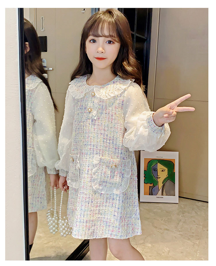 ワンピース フォーマル 発表会 日常服 ドレス 長袖入学式 子供 ドレス 女の子 韓国風 レイヤード風 ジュニア キッズ 卒園式 ドレス ピアノ  発表会 レース :22110yf1:はなまるストア - 通販 - Yahoo!ショッピング