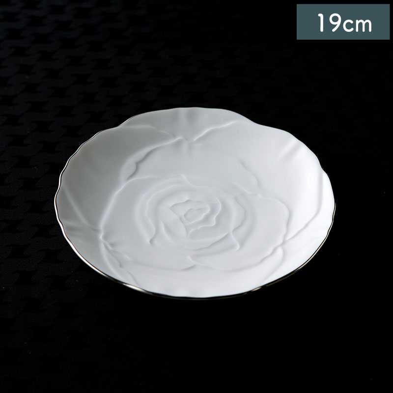 食器 洋食器 美濃焼 皿 中皿 デザート ケーキ プレート 19cm ホワイト