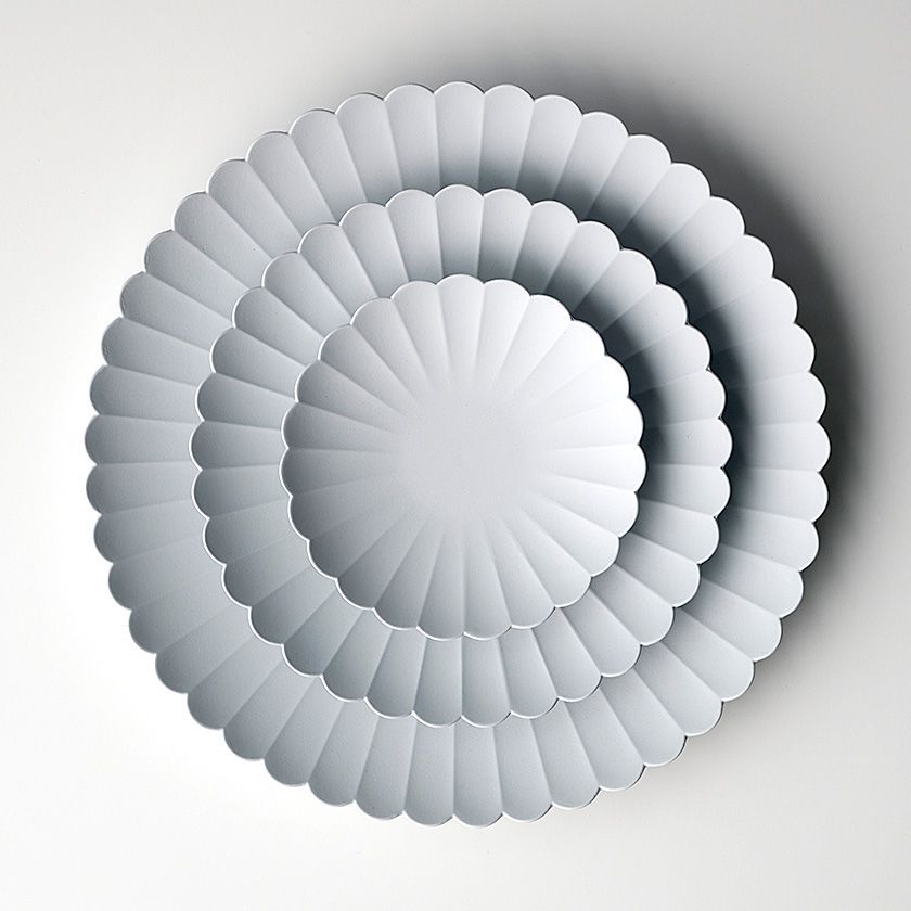 1616 / arita japan ギフト パレスプレート グレー 22cm 4枚セット