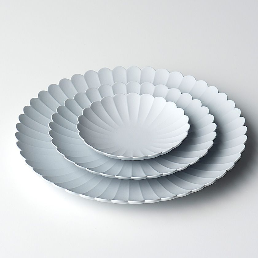 1616 / arita japan ギフト パレスプレート グレー 22cm 4枚セット