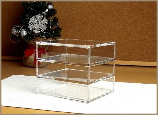 重箱 アクリル 3段 ミニ S 13.5cm 食器 少量おせち用 弁当箱