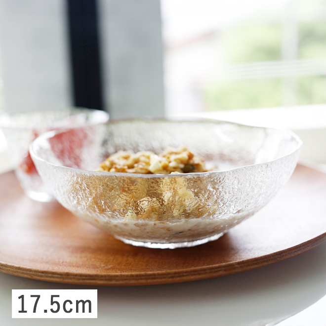 津軽びいどろ 食器 ガラス食器 中鉢 深鉢 盛鉢 ボウル 16cm ガラス