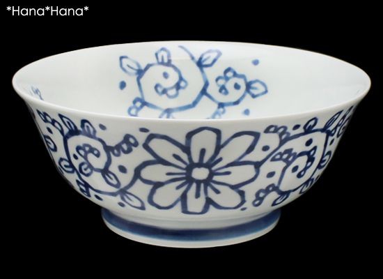 花柄陶器丼 hana2_hamatou-48-22
