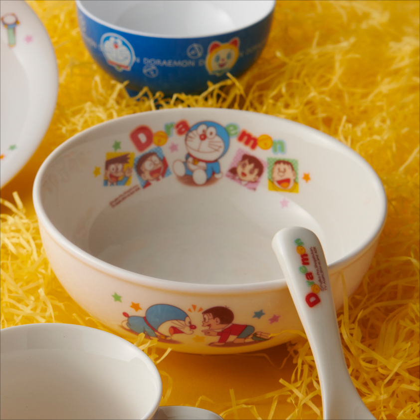 ドラえもん こどもラーメン どんぶり 丼 14.5cm :kanesho-064311:Primitive陶舎花花 !店 通販  