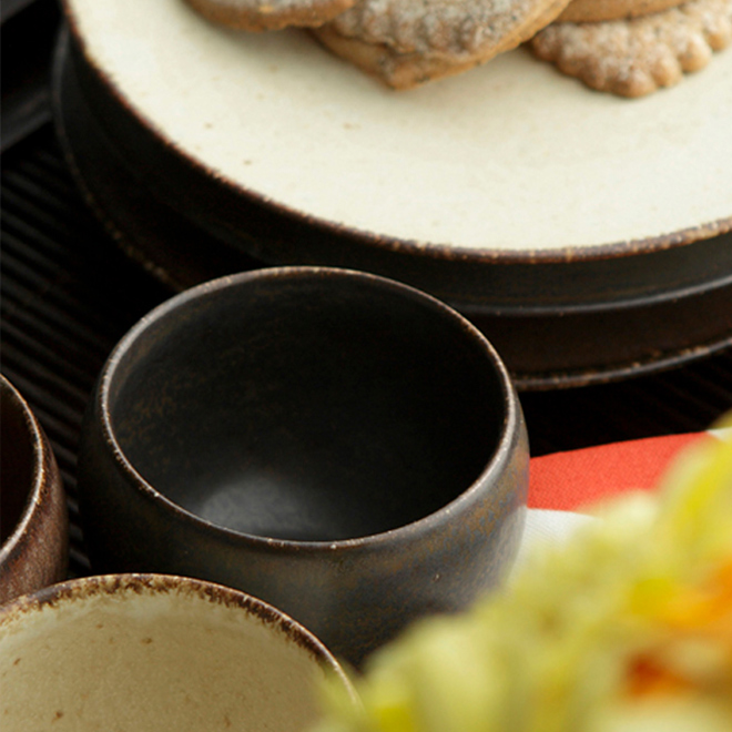 食器 和食器 煎茶碗 ゆのみ カップ カネコ小兵 土物風マット 玉煎茶