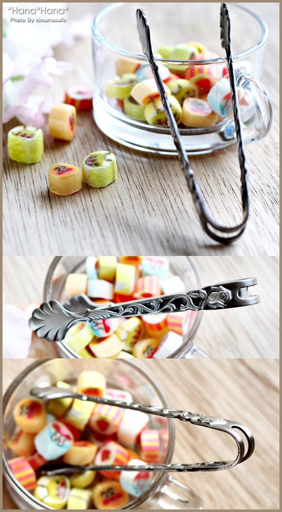 SALUS ステンレス カトラリー トング 砂糖 薬味 漬物 花柄 シュガー