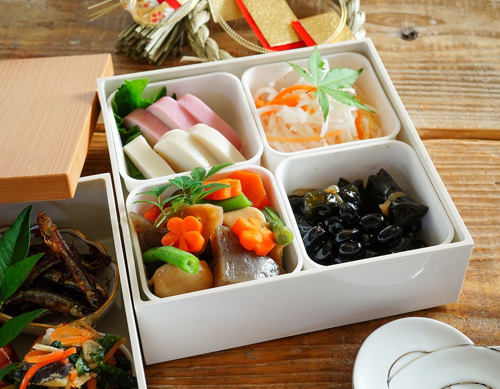 NH home 木目調 重箱 2段 18cm 蓋ライトブラウン (お取り寄せ品