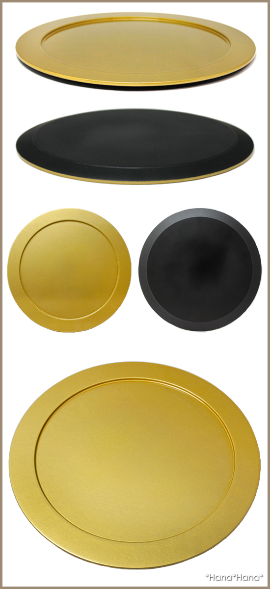 在庫限り／丸サービングトレー 30cm ゴールド 漆器 和食器 敷皿