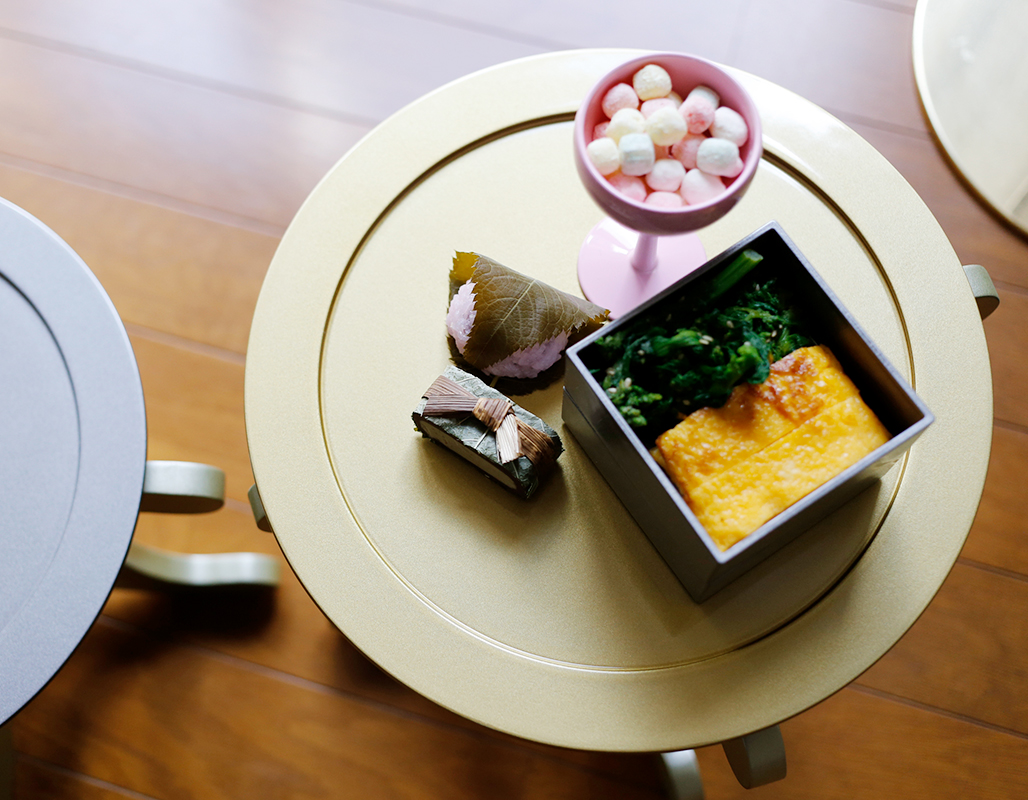 丸サービングトレー 30cm ゴールド 漆器 和食器 敷皿 アンダー