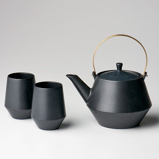 frustum フラスタム 土瓶 850ml(つる真ちゅうゴールド) ゆのみ2客
