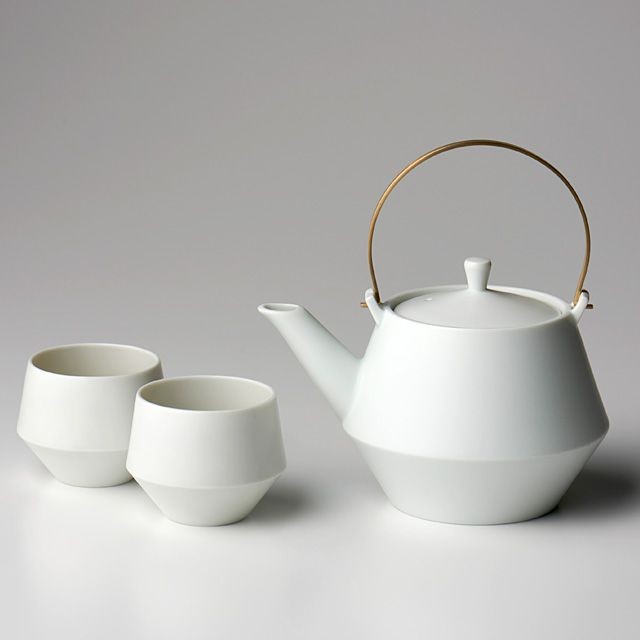 frustum フラスタム 土瓶 850ml(つる真ちゅうゴールド) 煎茶碗2客