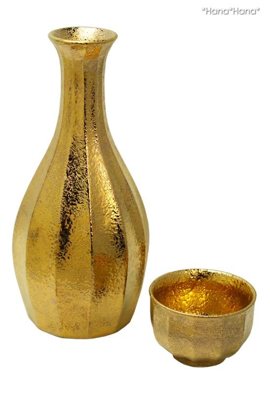 金彩面取 ぐい呑 40ml ゴールド 有田焼 // 和食器 食器 酒器 ぐい呑み
