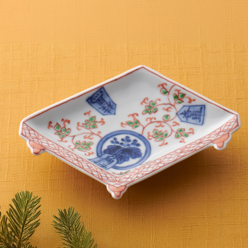 未使用 有田焼 豆皿＋小皿 同柄6セット（12枚）木箱入り/ 和食器 imgrc0101614612.jpg