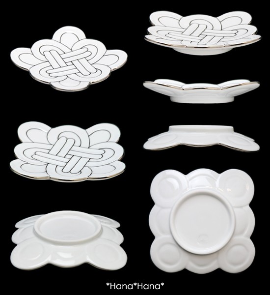 新品未使用　有田焼　渕プラチナ小皿　線吉祥むすび 6枚セット 新品未使用 有田焼 渕プラチナ小皿 線吉祥むすび 6枚セット 楽天市場