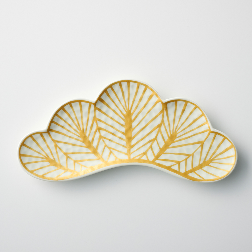 錦金松葉型 前菜皿 25cm 幸楽窯 有田焼 // 和食器 食器 陶磁器 長皿