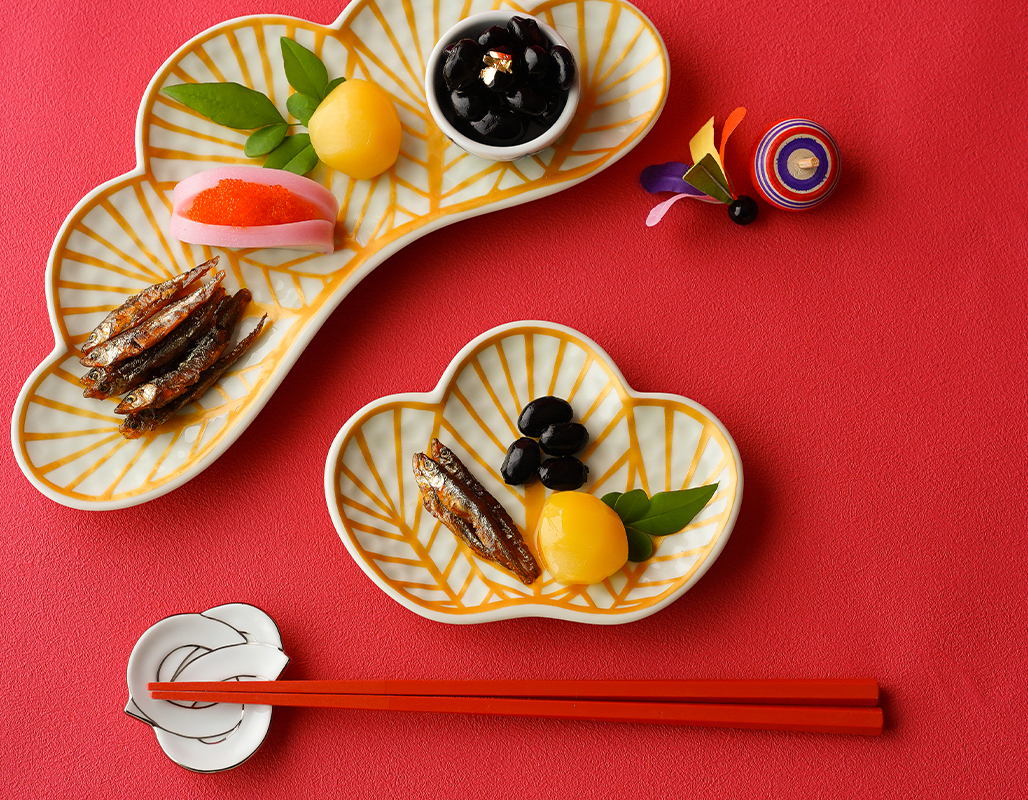 錦金松葉型 銘々皿 13.3cm 幸楽窯 有田焼 // 和食器 食器 陶磁器 小皿