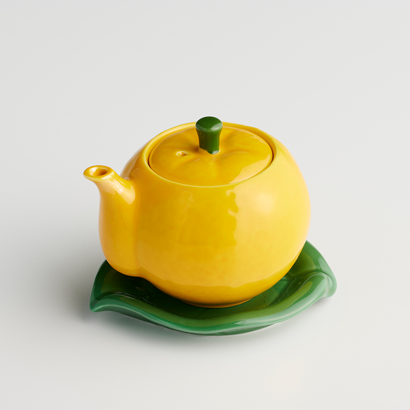 柚子 台付汁次（葉っぱ受け皿付き）有田陶芸 有田焼 // 和食器 食器