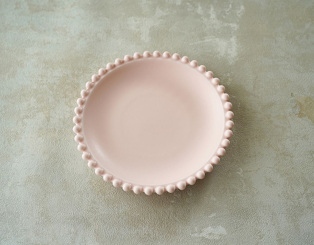 ティアラ プレート 16.5cm マットピンク ベビーカラー 食器 おしゃれ