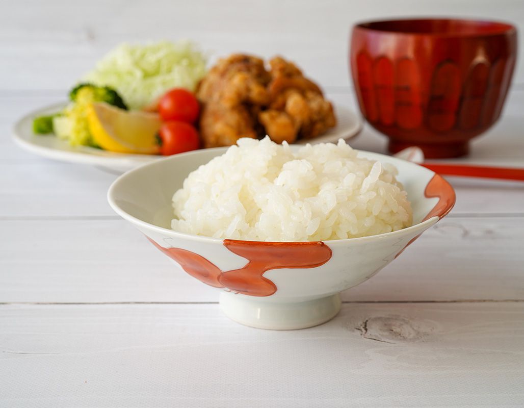 蔵珍窯（ぞうほうがま） 六瓢赤絵 平茶碗 (お取り寄せ品)// 美濃焼