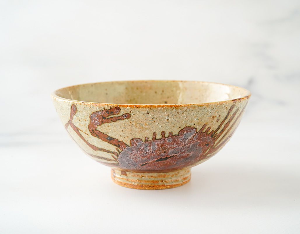 蔵珍窯（ぞうほうがま） 蟹文 茶碗（中）(お取り寄せ品)// 美濃焼 窯元