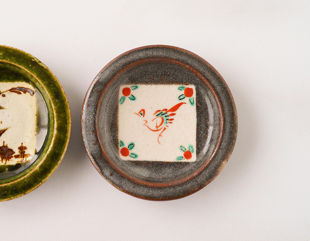 蔵珍窯（ぞうほうがま） 鼠志野 薬味 豆皿 8.7cm (お取り寄せ品