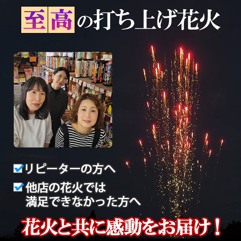 花火セット 至高の打上げ花火セット（10種類12本） : 花火問屋 立岩