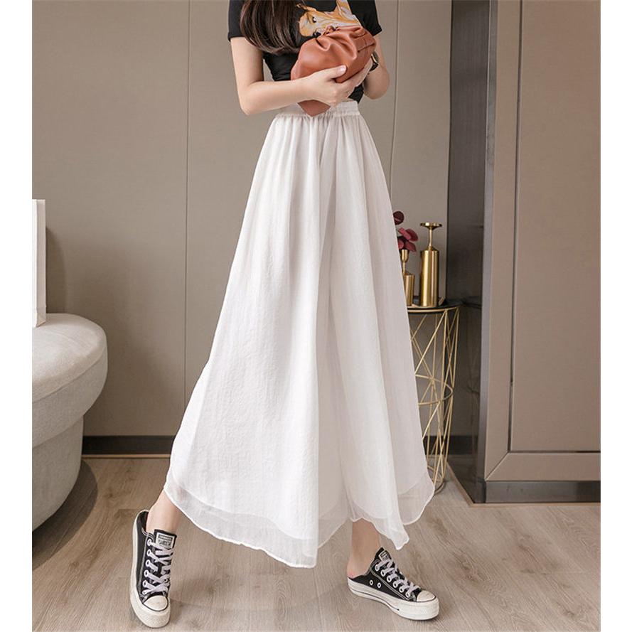 ワイドパンツ フレアパンツ フェイクスカート フレアスカート ガウチョ 大きいサイズ 9分丈 春 夏 涼しい おしゃれ セール 送料無料 |  | 01