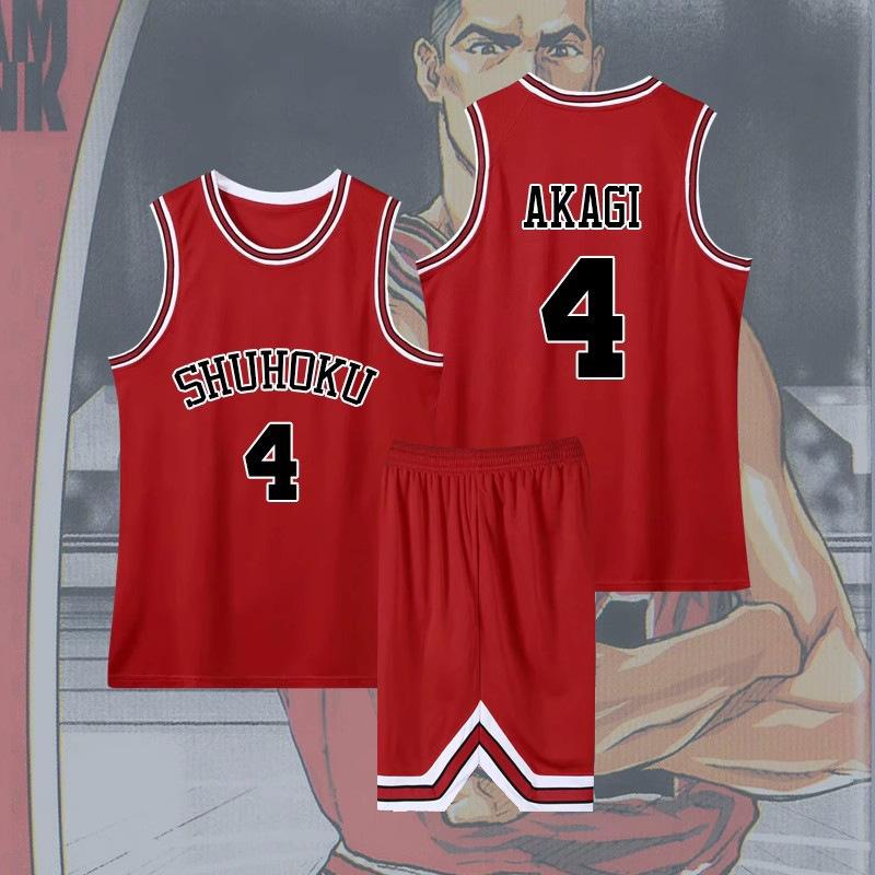 【SLAM DUNK】 【ユニフォームセットアップ】【白：10番／赤：11番】 Kids 130】THE FIRST SLAM DUNK 湘北ユニフォームセット（桜木