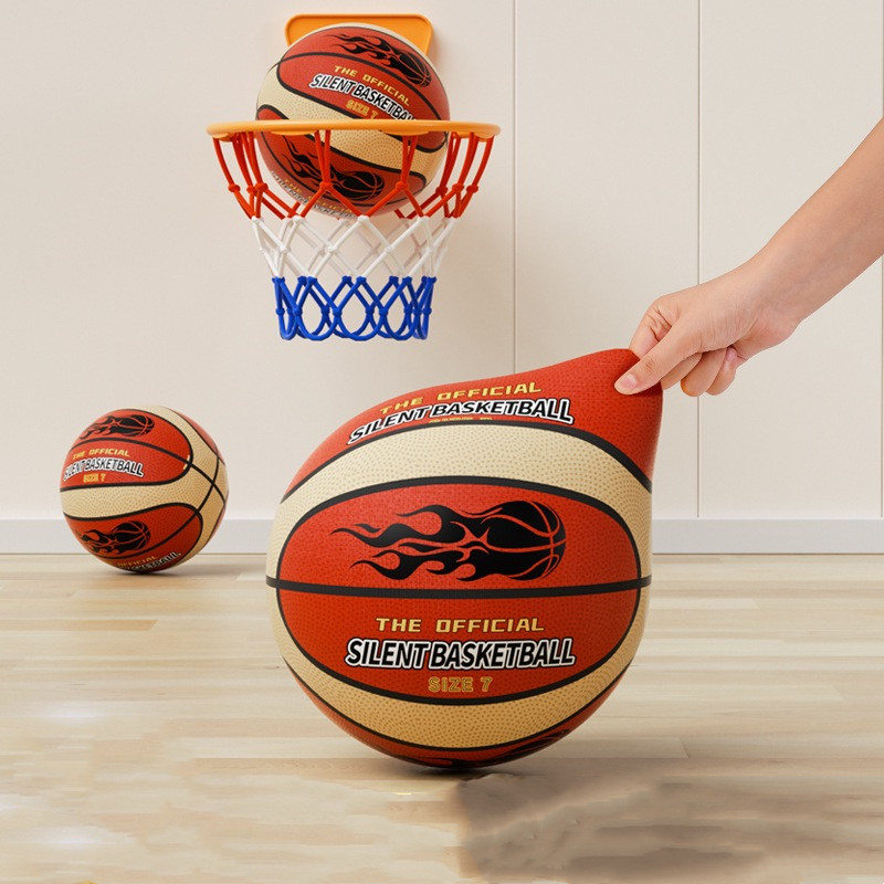 静音 サイレントボール バスケ 5/7 ゴール付き選択 安全 サイレントバスケットボール バスケットボール 練習 子ども 子供 小学生 子ども |  | 03