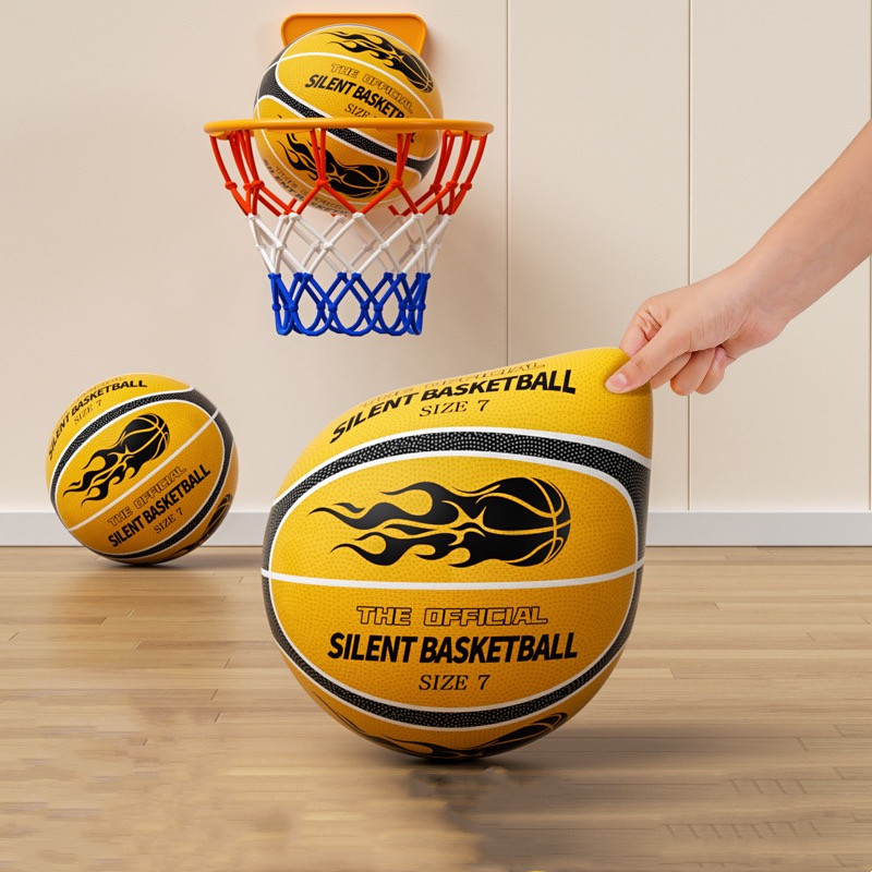静音 サイレントボール バスケ 5/7 ゴール付き選択 安全 サイレントバスケットボール バスケットボール 練習 子ども 子供 小学生 子ども |  | 05