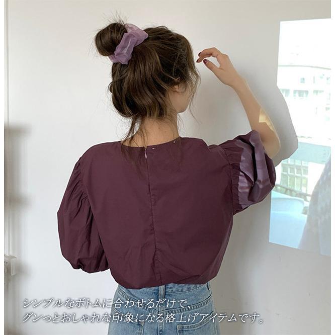 レディース トップス Tシャツ半袖 五分袖 春 夏 大きいサイズ 大人 おしゃれ 無地 体型カバー |  | 02