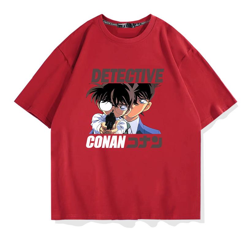 名探偵コナン 半袖Tシャツ 通気性 肌着 柔らかい 100%綿 丸首 トップス