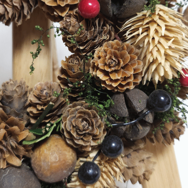 リース ナチュラルクロスナッツ 玄関 フラワーリース ナチュラルリース